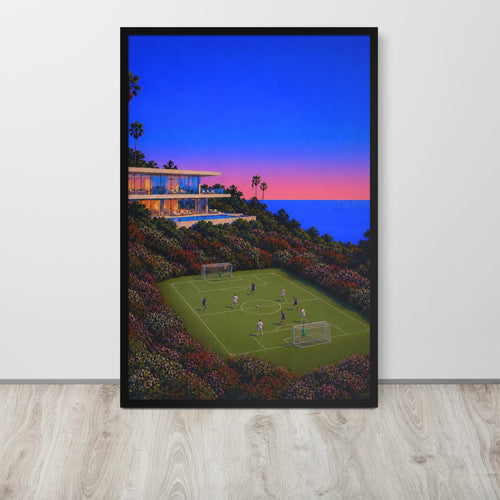 Vintage Football Wall Art mockup highlighting football poster and hiroshi nagai print style