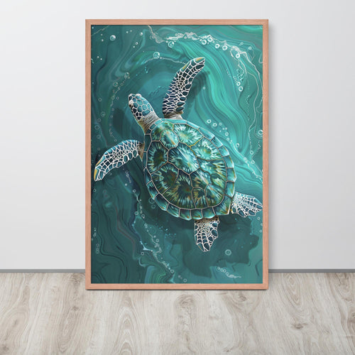 Abstract Sea Turtle Wall Art with ocean wall art details, curated for turtle print interiors