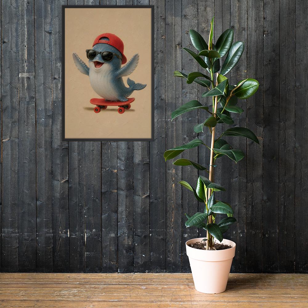 Baby Whale Nursery Wall Art showcasing baby whale, a great pick for whale gift lovers