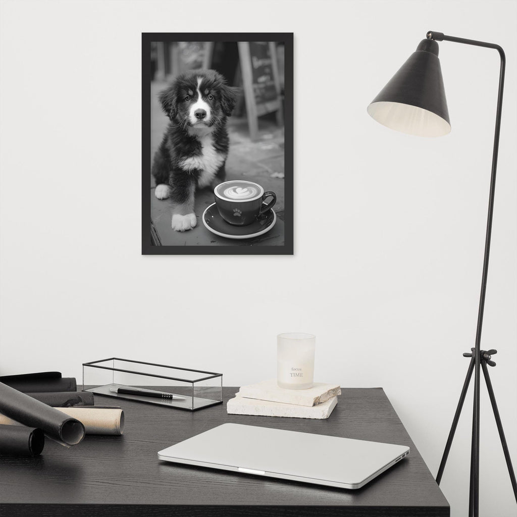 Bernese Mountain Dog Black & White Print showcasing black and white art, a great pick for dog wall art lovers