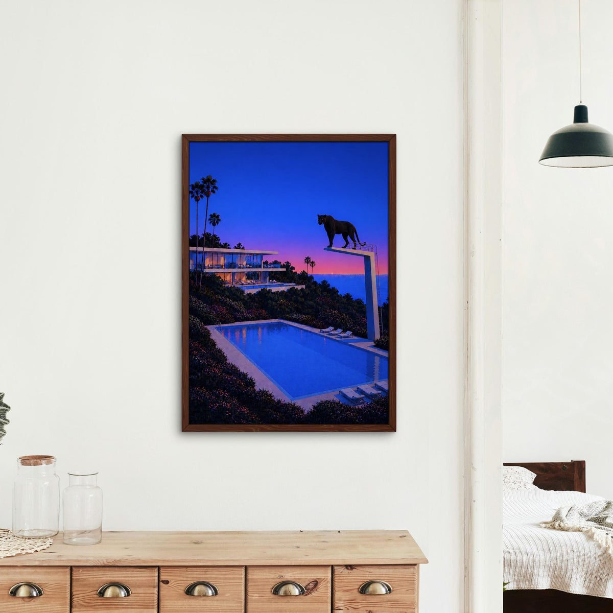 Vintage Black Panther Wall Art featuring black panther art, perfect hiroshi nagai prints for home decor