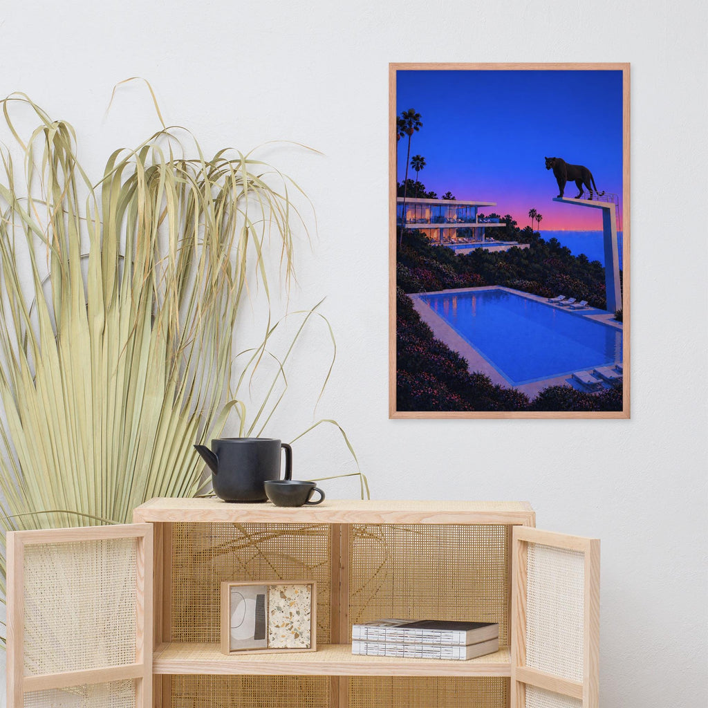 Vintage Black Panther Wall Art showcasing black panther print, a great pick for panther painting lovers