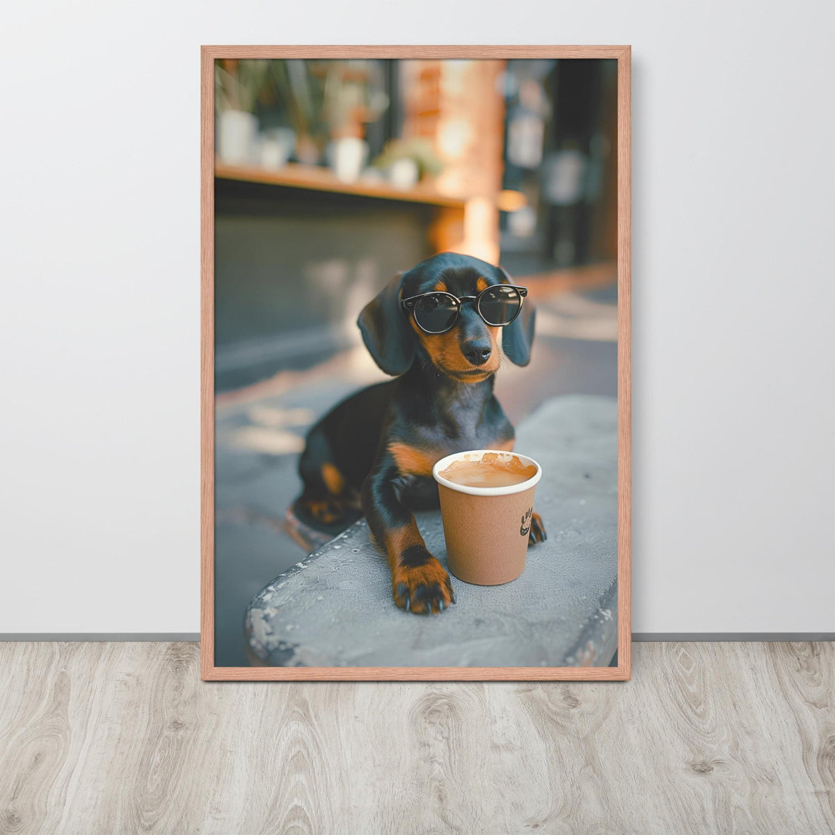 Dachshund Coffee Poster with dachshund poster details, curated for kitchen wall art interiors