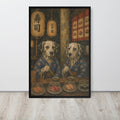 Dalmatian Japanese Bar Wall Art Print with dalmatian wall art details, curated for whimsical art interiors