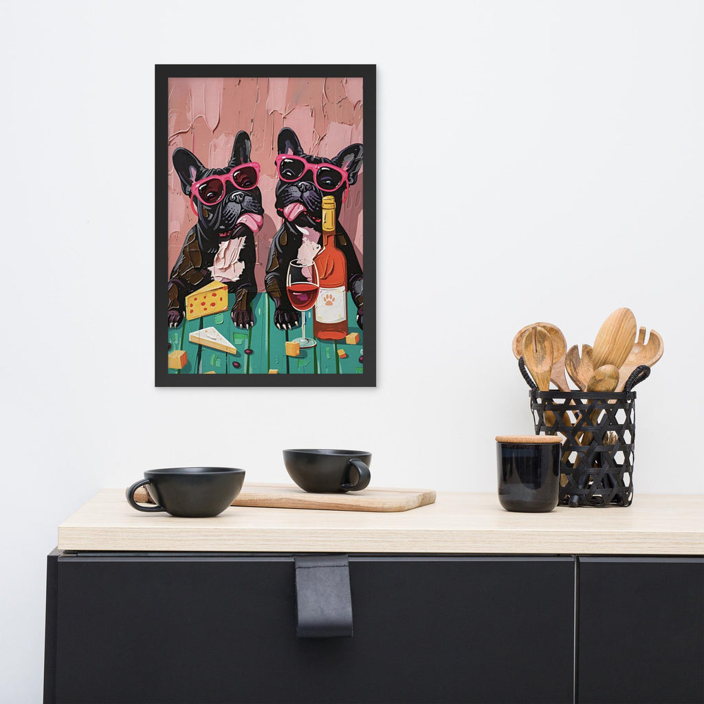 French Bulldog Oil Painting Style Wall Art styled on a wall, blending bulldog painting and frenchie poster inspiration