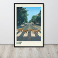 Abbey Road Dogs Wall Art hanging as whimsical wall art decor with a the beatles look