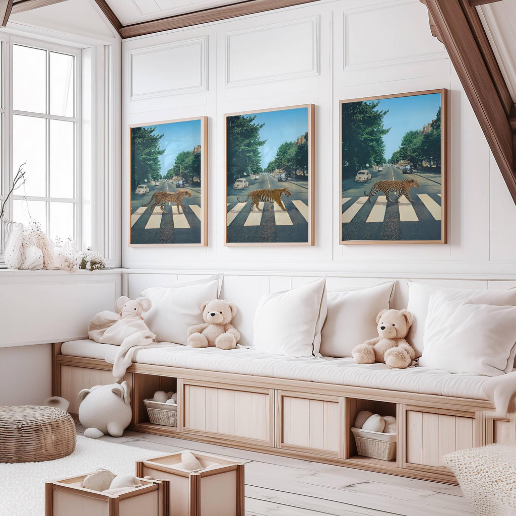 Jungle Cats Set of 3 Prints showcasing animal wall art, a great pick for set of 3 prints lovers