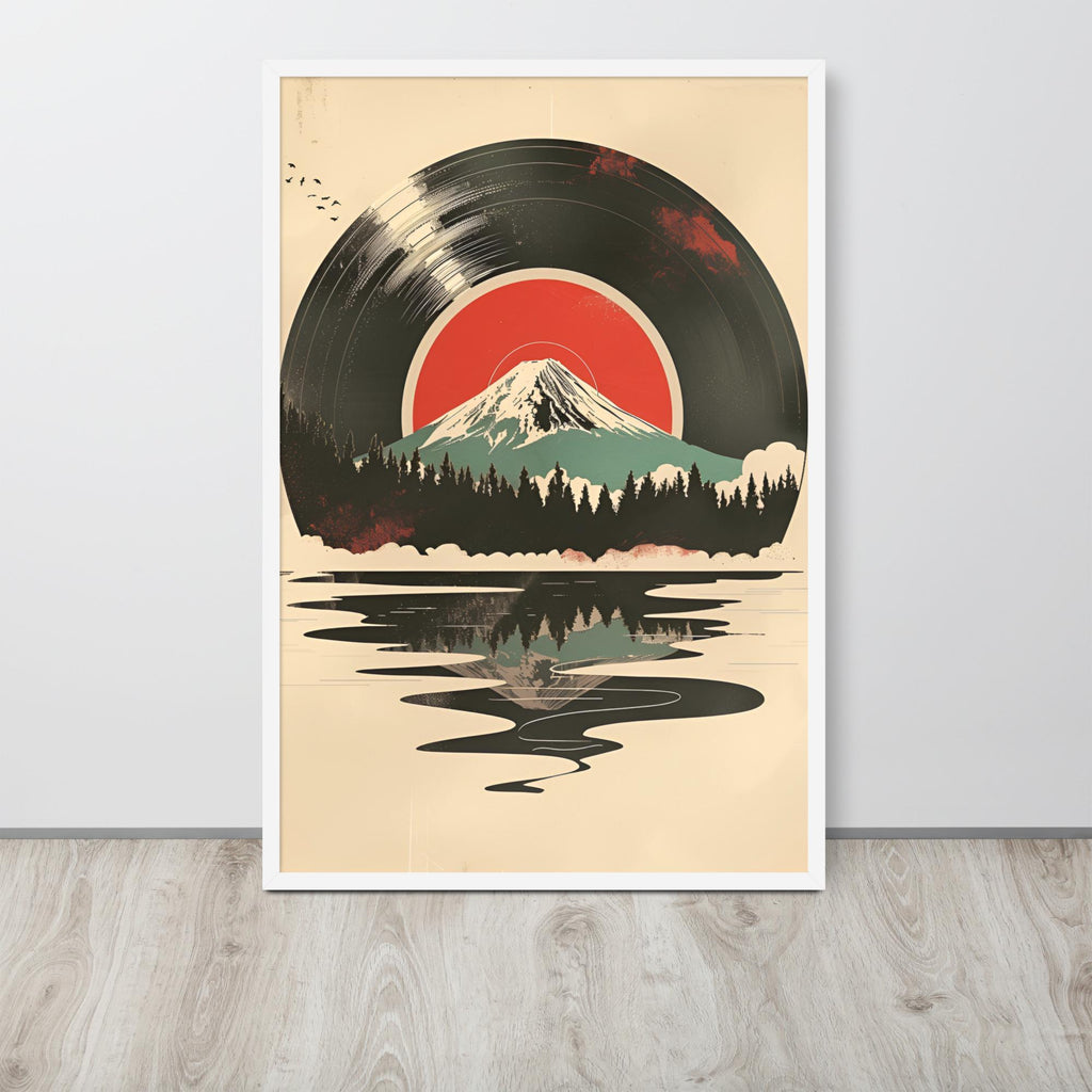 Japanese Mount Fuji Vinyl Art Print showcasing japanese print, a great pick for vinyl art lovers
