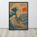 Japanese Chihuahua Print with chihuahua print details, curated for japandi wall art interiors