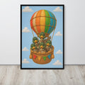 Mallard Ducks Hot Air Balloon Nursery Wall Art with hot air balloon art details, curated for nursery wall art interiors