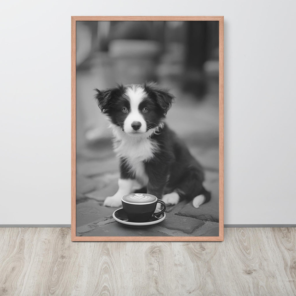 Border Collie Black & White Print with border collie art details, curated for poster black white interiors