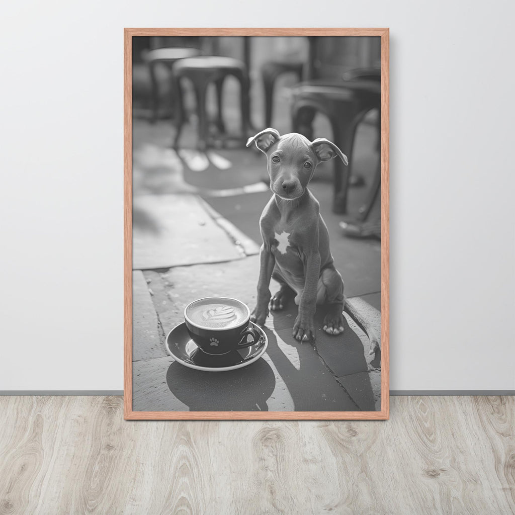 Italian Greyhound Black & White Print with dog photography details, curated for poster black white interiors