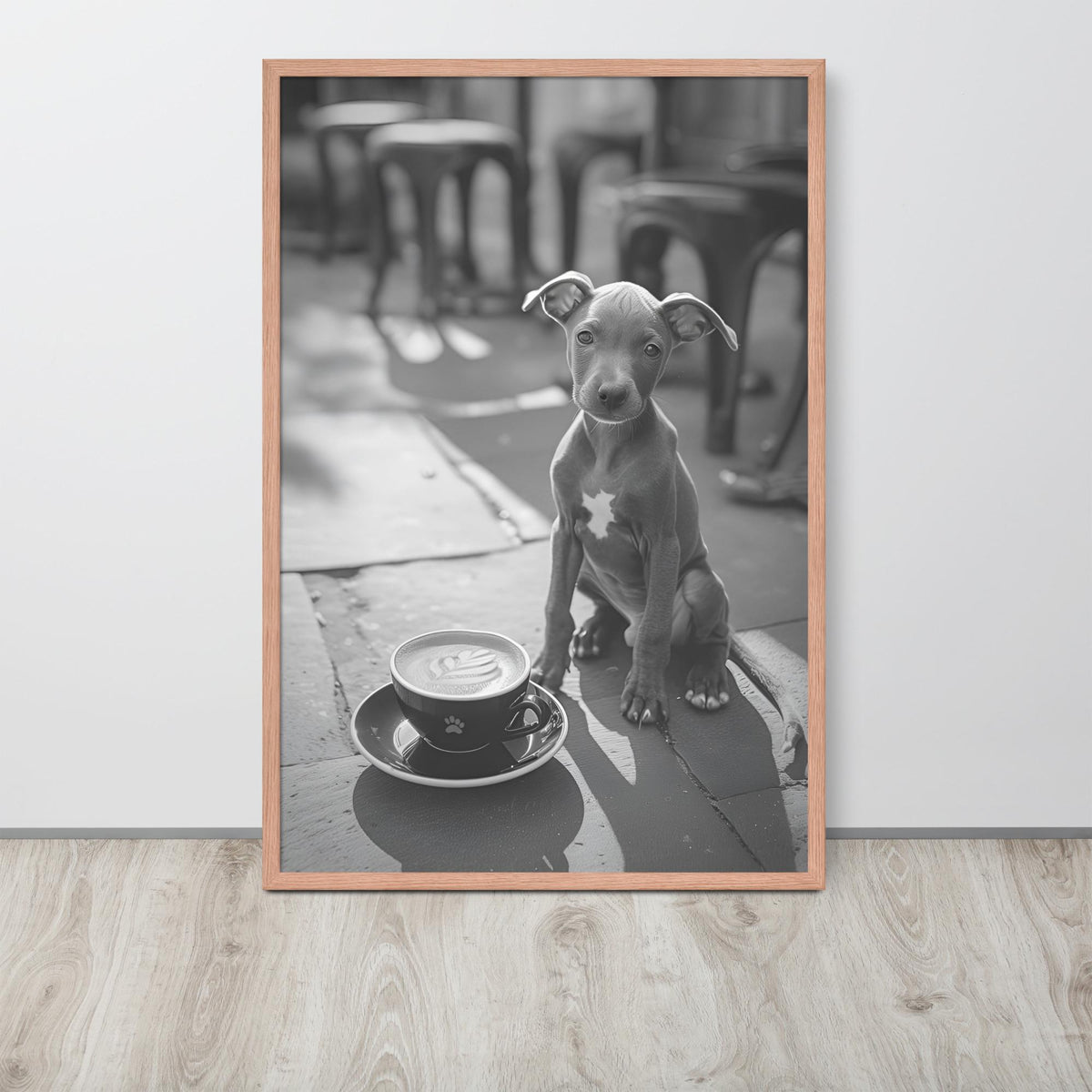 Italian Greyhound Black & White Print with dog photography details, curated for poster black white interiors