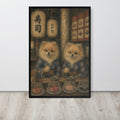Pomeranian Japanese Bar Wall Art Print with pomeranian art details, curated for whimsical art interiors