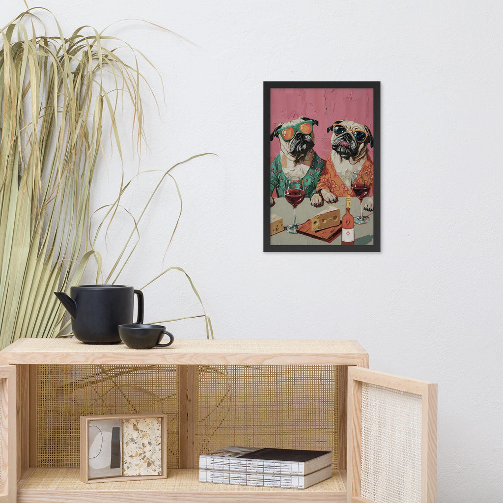 Pug Oil Painting Style Wall Art showcasing funny dog poster, a great pick for pug oil painting lovers