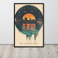 Sydney Vinyl Wall Art, Australia Vintage Music Poster with sydney opera house details, curated for vinyl record art interiors