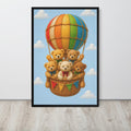 Teddy Bears Hot Air Balloon Nursery Wall Art showcasing nursery wall art, a great pick for teddy bear poster lovers