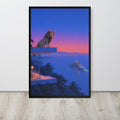 Vintage Lion Wall Art displayed in a modern room, ideal lion art accent for oceanside print