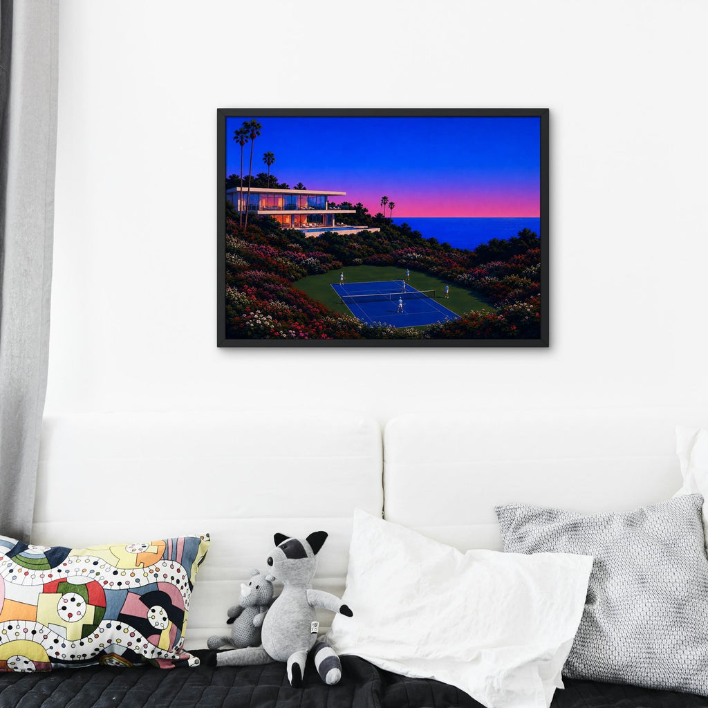 Vintage Tennis Wall Art featuring hiroshi nagai, perfect tennis art for home decor
