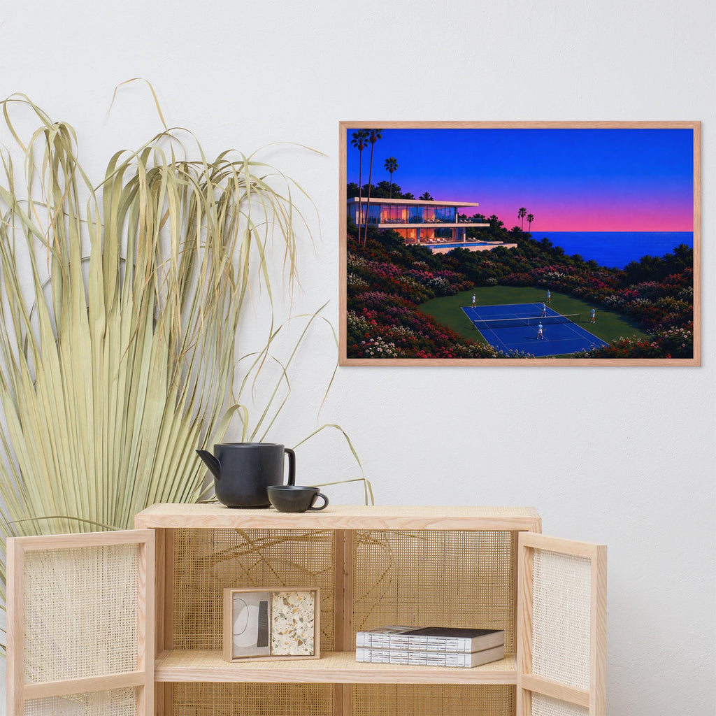 Vintage Tennis Wall Art showcasing hiroshi nagai prints, a great pick for tennis print lovers