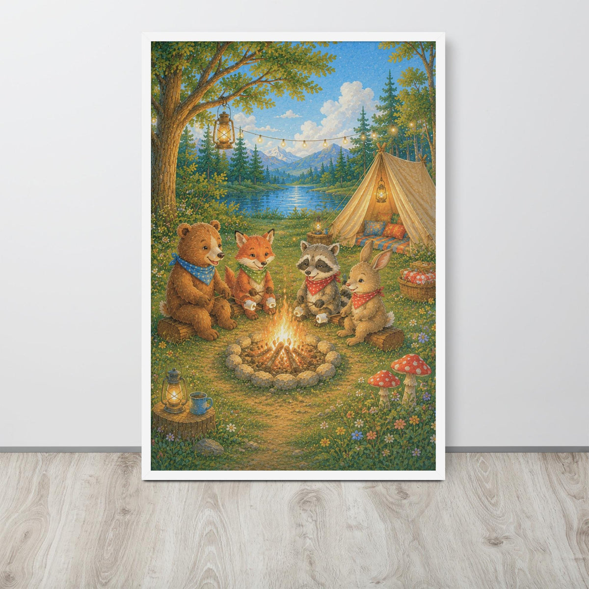 Woodland Nursery Wall Art with farm nursery decor details, curated for woodland nursery interiors