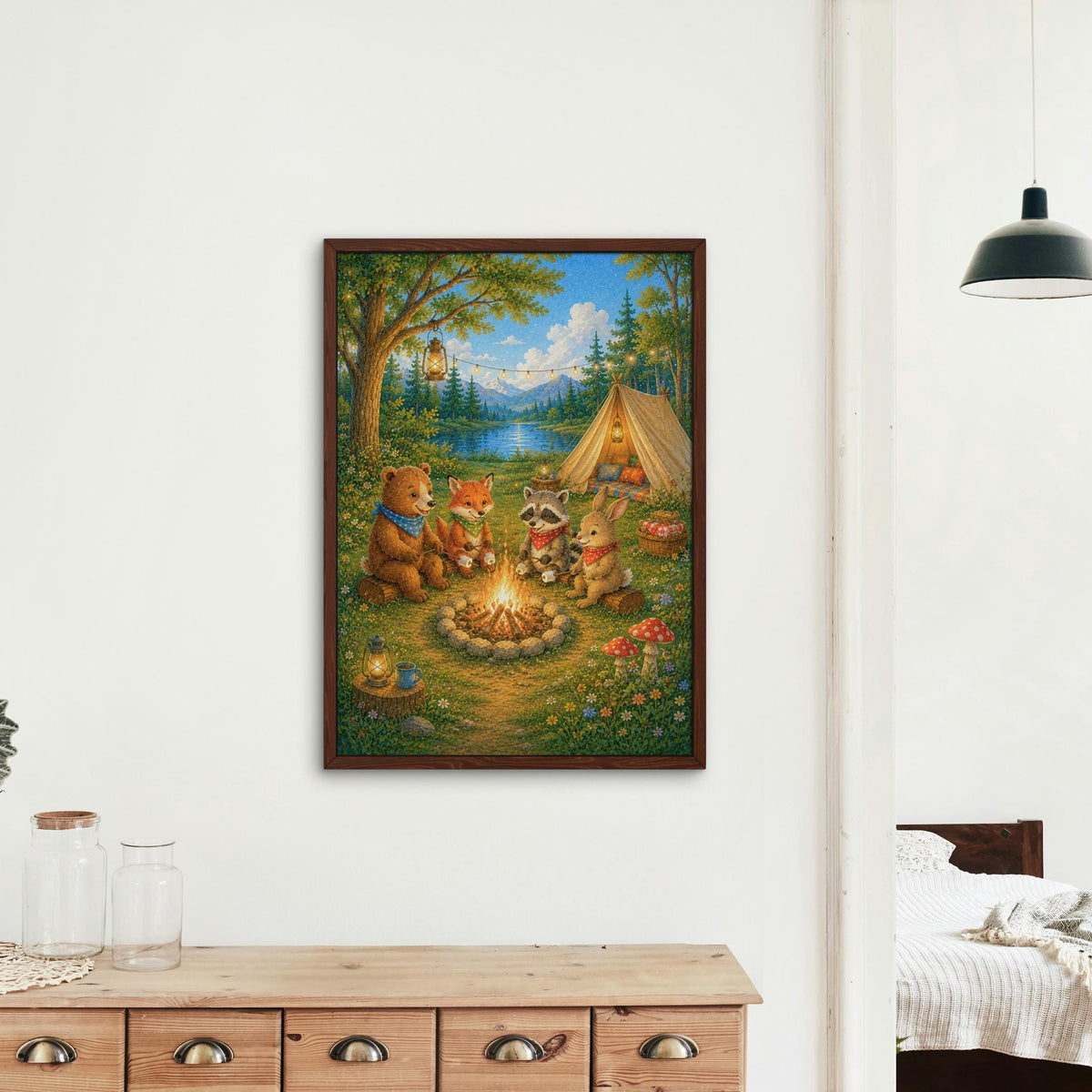 Woodland Nursery Wall Art featuring baby farm animals, perfect farm nursery print for home decor