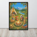 Woodland Nursery Wall Art mockup highlighting camping nursery and nursery wall art style
