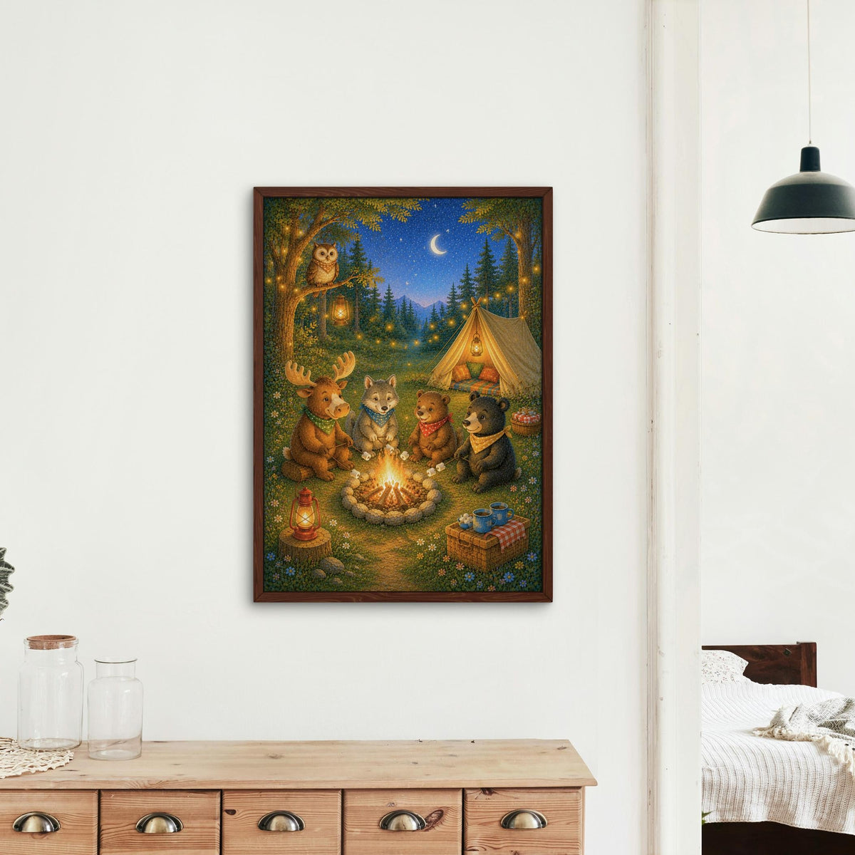 Woodland Nursery Wall Art featuring adventure nursery, perfect forest nursery art for home decor